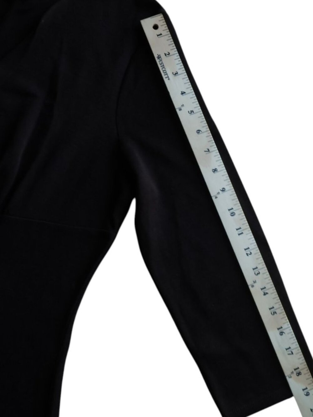 Ann Taylor V-Neck Empire Waist Dress 3/4 Sleeve Size 14 Dark Brown No Tag EUC - Picture 7 of 8